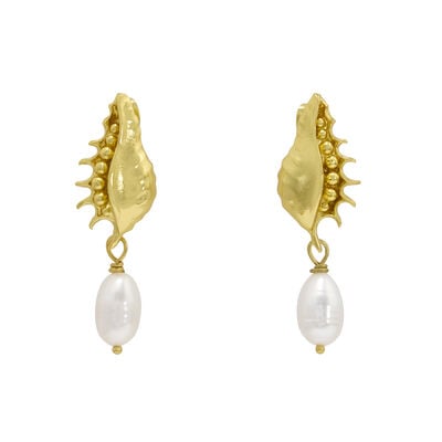 Seashell drop stud earrings by Ottoman Hands